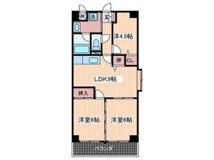 三篠北パ－クマンションの物件間取画像